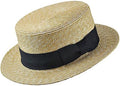 Straw Boater Hat with Black Band by Jaxon+%26+James