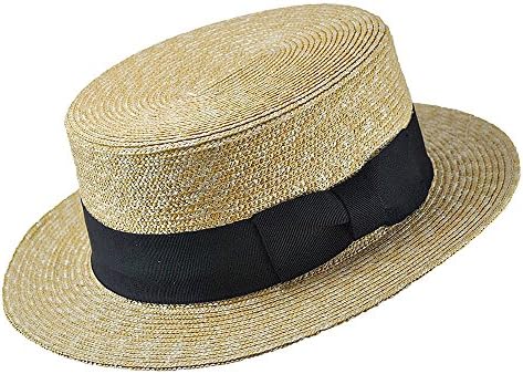Straw Boater Hat with Black Band by Jaxon+%26+James