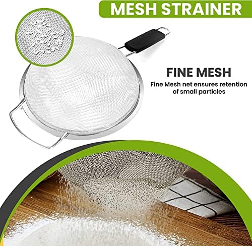 9" Large Extra Fine Mesh Strainer - Image 7