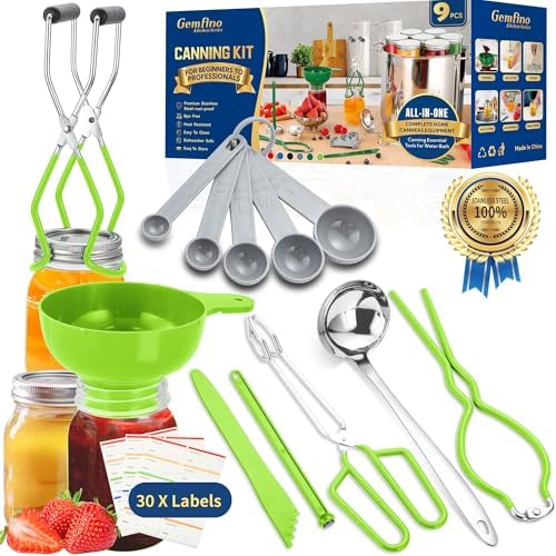 Canning Supplies Starter Kit, Canning Kit Set by Gemfino