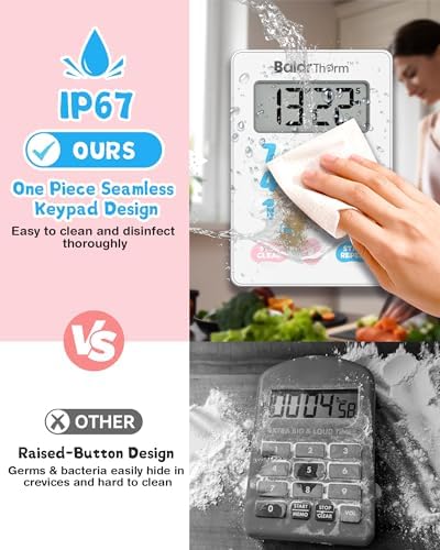 Digital Kitchen Timer, Waterproof Magnetic Countdown Timer - Image 3