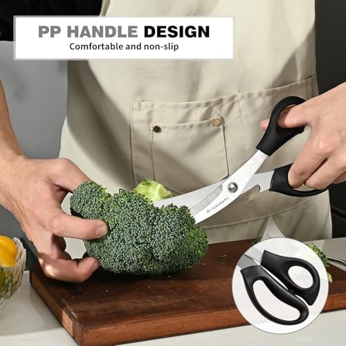 Kitchen Scissors Heavy Duty BBQ Shears, Super Sharp All Purpose Cooking Poultry - Image 5
