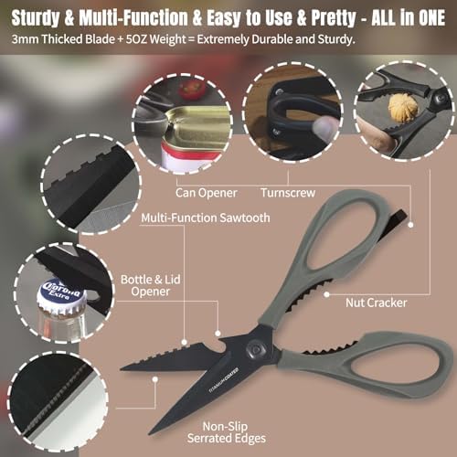Kitchen Scissors All Purpose, Extra Sharp Kitchen Shears - Image 6