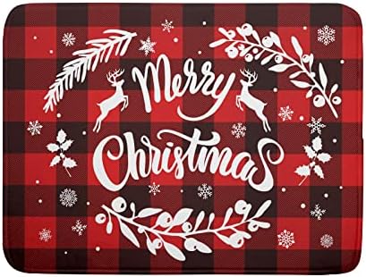 Merry Christmas Dish Drying Mat 18x24 Inch by Kawani