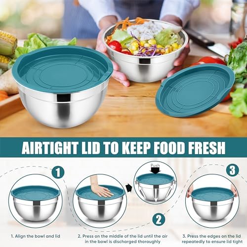 P&P CHEF Metal Mixing Bowls - Image 7