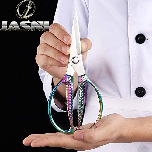 Jasni Fish pattern Powerful kitchen scissors professional Heavy Duty - Image 5