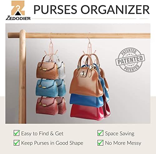 ZEDODIER 2 Pack Purse Hanger, Purse Organizer - Image 2