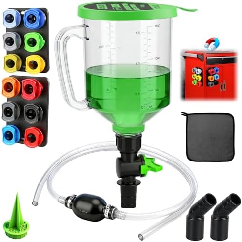20-Piece Engine Oil Funnel Kit, 1.59QT/1.5L Oil Funnel Set by SWANLAKETOOLS
