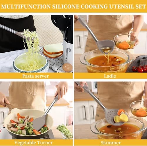 Silicone Kitchen Cooking Utensils Set - Image 2