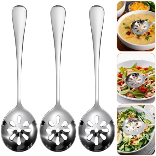3Pcs 7.8 Inch Slotted Spoon, Serving Spoons - Image 2