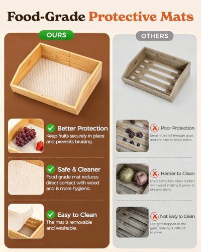 Sevenblue 3-Tier Bamboo Fruit Basket - Image 4