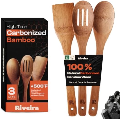 Riveira Dark Bamboo Wooden Spoons by Riveira