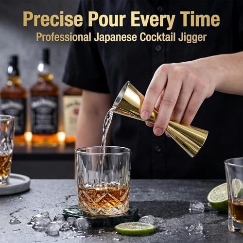 Japanese Cocktail Jigger, 1oz & 2oz Stainless Steel - Image 3