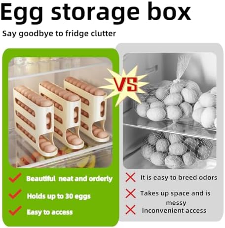 Egg Holder for Fridge, Egg container for refrigerator, Space-Saving Automatic - Image 4