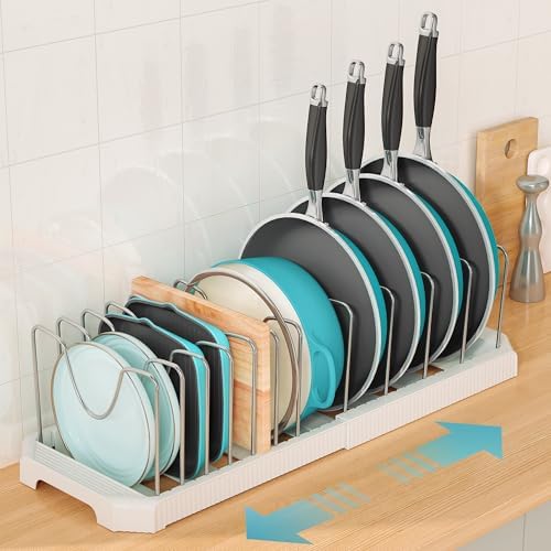 Expandable Pan Organizers Inside Cabinet - Image 2