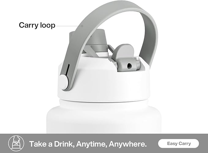 40 oz Insulated Water Bottle with 2-in-1 Straw and Spout Lid, Glow-in-the-Dark, 24H Cold, Leakproof, BPA-Free, Double Wall Stainless Steel for Sports, Gym, Travel, and School (Luminous Flutter)