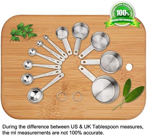 Accmor 11 Piece Stainless Steel Measuring Spoons Cups Set, Premium Stackable - Image 3