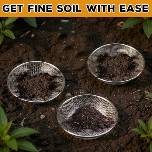 Sifter.Size 3/8" Mesh Soil Sifter Sieve - Image 7