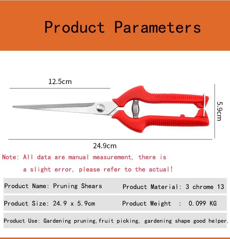 2 PACK Extended-model Stainless Steel Multifunctional Garden Pruning Shears. - Image 3