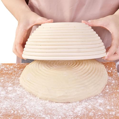 Premium Bread Proofing Basket Set – 9" Round & 10" Oval Sourdough Baskets - Image 3