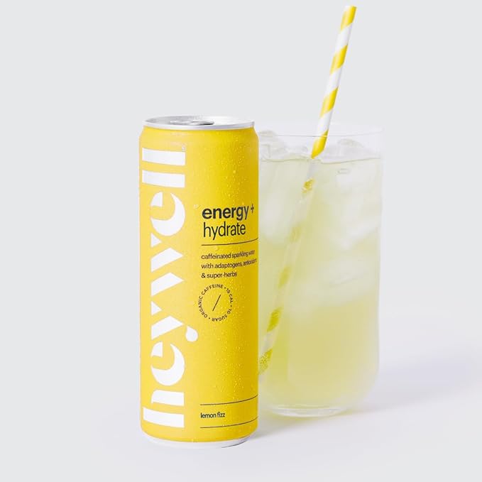 Heywell Sparkling Adaptogenic, Water Energy and Focus, Energy Variety Pack, 12 Fluid Ounce (Pack of 12) - Caffeinated, Organic, Non GMO, Vegan, Gluten Free, Dairy Free