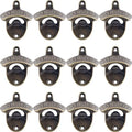12 PCS Retro Bronze Wall Mounted Bottle Opener Bulk Rustproof by Wallmountedbottleopener