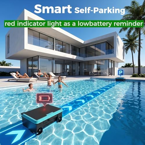 Pool Skimmer Robot, Over-Ground Robotic Pool Cleaner, Solar Powered Pool Vacuum - Image 6