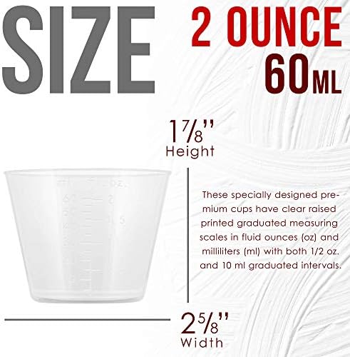 Pouring Masters 2 Oz Liquid Measuring Cups, 100 Pack - Image 3