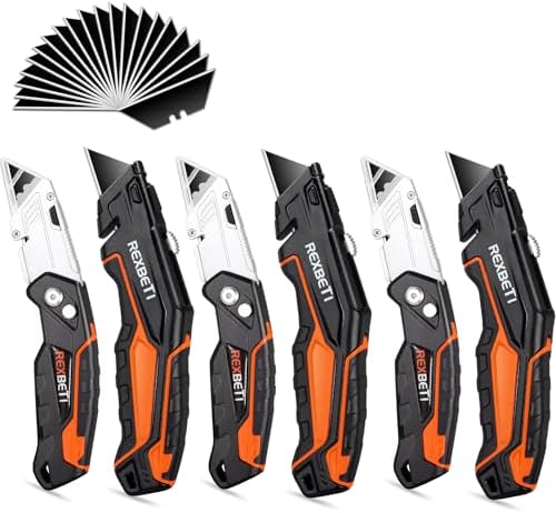 REXBETI Box Cutter 6-Pack, Utility Knife by REXBETI