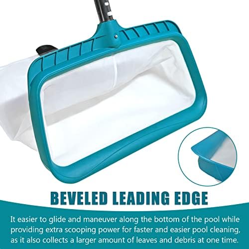 POOLWHALE Pool Skimmer Leaf Rake Net, Fine Mesh Deep Nylon Bag - Image 3