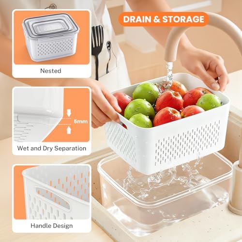 8 Pieces Fruit Storage Containers - Image 3