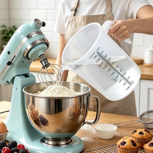 5000 ml Measuring Cup with Easy-Read Guide Stripes, 1 Gallon Plastic Pitcher - Image 5