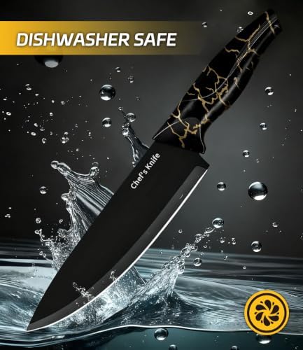 8 Pieces Kitchen Knife Block Sets, Dishwasher Safe - Image 5