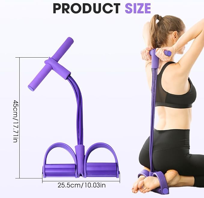 21 Fitness Resistance Bands-4 Tube Pedal Ankle Puller, Elastic Yoga Pedal Puller Resistance Band, Stretching Bands for Arm and Leg Workouts Abdomen, AB Training Auxiliary Device for Women Men