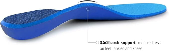 Plantar Fasciitis Feet Insoles Arch Supports Orthotics Inserts Relieve Flat Feet, High Arch (Mens 4-4 1/2 | Womens 6-6 1/2)
