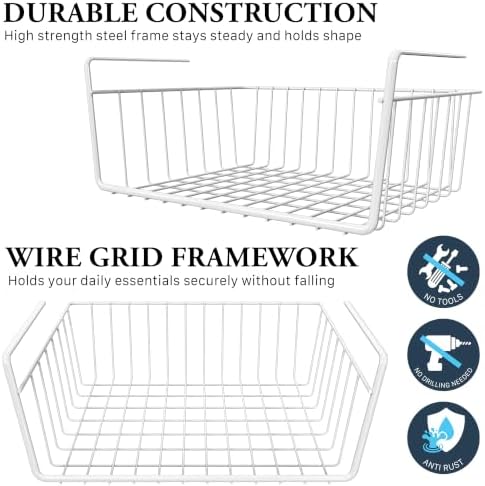 Simple Houseware 6PK Under Shelf Basket - Image 4