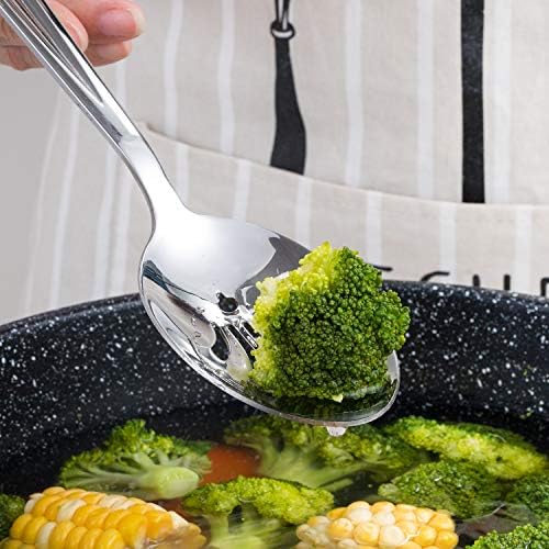 GoGeiLi Stainless Steel Large Silverware Serving Spoon Set - Image 3