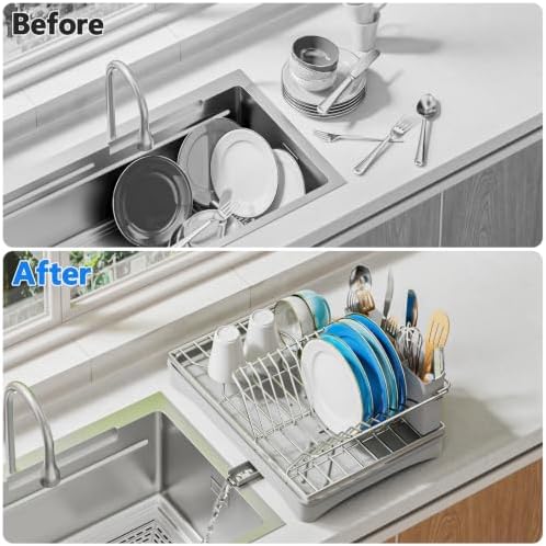 ANTOPY Dish Drying Rack Stainless Steel Dish Rack - Image 7