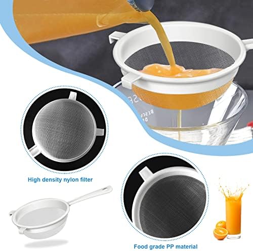 4 Pcs Fine Mesh Strainer Set, Plastic Nylon Sieve Colander - Image 6