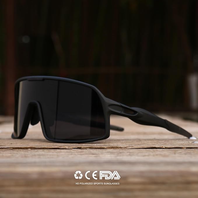 Polarized Sports Sunglasses for Men and Women Cycling Glasses UV Protection Goggles for Mountain Bike Running Fishing