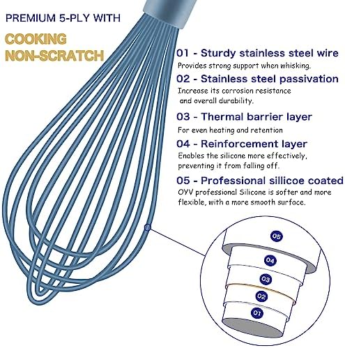 OYV Dishwasher Safe Silicone Whisk, Non-Scratch - Image 3