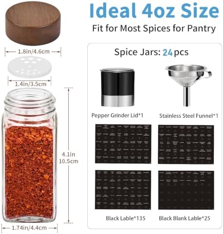 Yangbaga Glass Spice Jars with Labels - Image 4