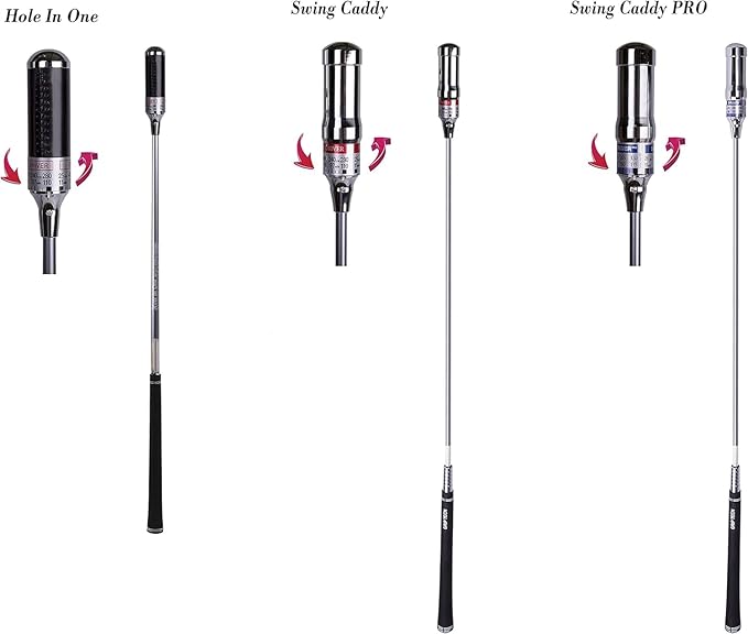 Swing Caddy PRO: Golf Swing Trainer Patented for Distance, Rhythm, Tempo, Accuracy & Warmup