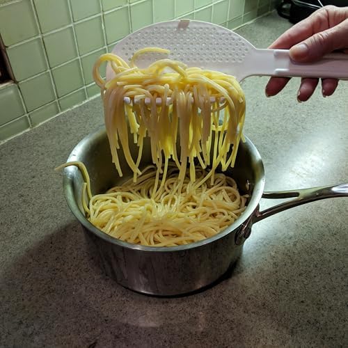 Gadjit Pasta Strain & Serve – Pot Strainer and Pasta Server, Two-Sided Kitchen - Image 5