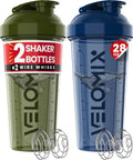 VELOMIX 2 Pack 28oz Protein Shaker Bottle by VELOMIX