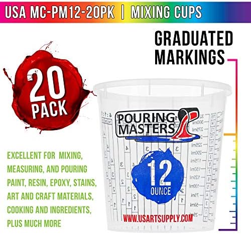 Pouring Masters 12 Ounce Graduated Plastic Mixing Cups - Image 2