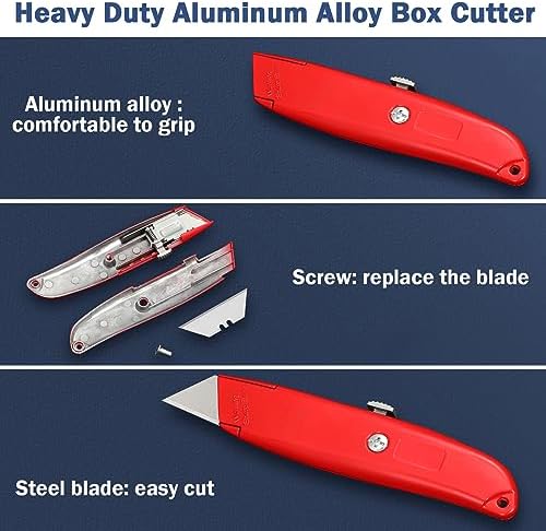 Lasnten 12 Pcs Box Cutter Utility Knife Retractable Bulk - Image 3
