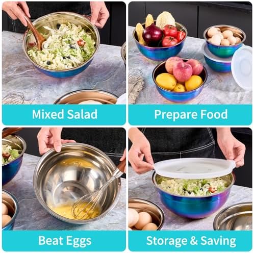 4 Piece Rainbow Mixing Bowls - Image 5