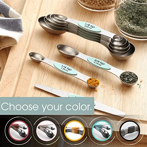 Spring Chef Stainless Steel 8 Magnetic Measuring Spoons - Image 6