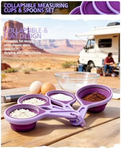 Collapsible Measuring Cups and Spoons Set, Space Saving - Image 5